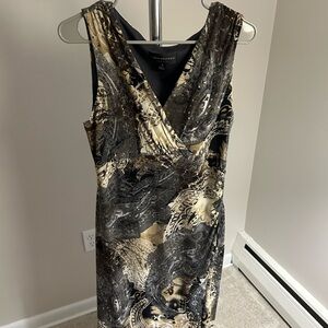 Black and gold midi dress size 12 Connected Apparel